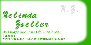 melinda zseller business card